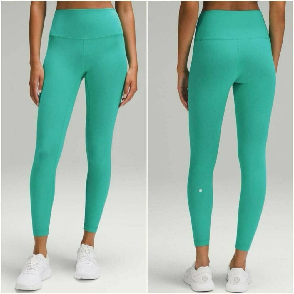 Lululemon Wunder Train High Rise Leggings in Kelly Green